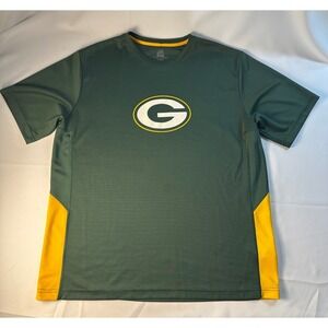 Majestic Green Bay Packers‎ T-Shirt Mens XL/XG Green Gold Football NFL